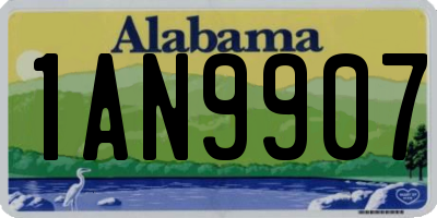 AL license plate 1AN9907