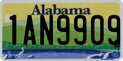 AL license plate 1AN9909