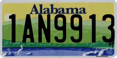 AL license plate 1AN9913