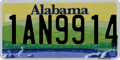 AL license plate 1AN9914