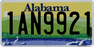 AL license plate 1AN9921