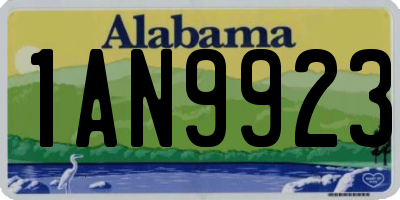 AL license plate 1AN9923
