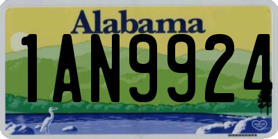 AL license plate 1AN9924