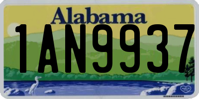 AL license plate 1AN9937