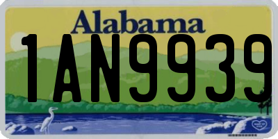 AL license plate 1AN9939