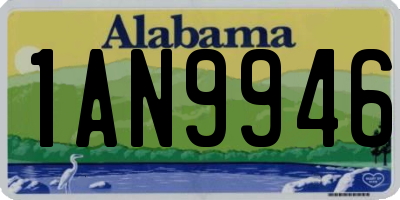 AL license plate 1AN9946