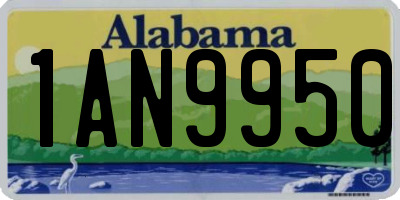 AL license plate 1AN9950
