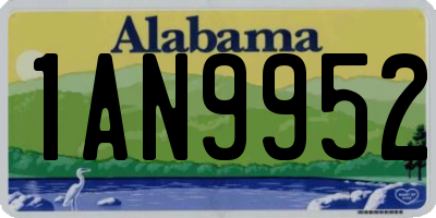 AL license plate 1AN9952