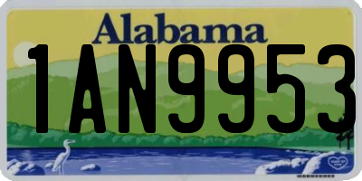 AL license plate 1AN9953