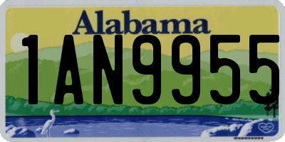AL license plate 1AN9955