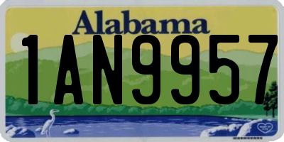 AL license plate 1AN9957