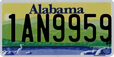 AL license plate 1AN9959