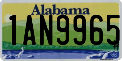 AL license plate 1AN9965