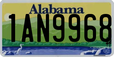 AL license plate 1AN9968