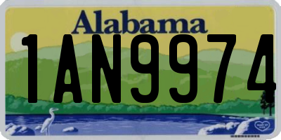 AL license plate 1AN9974