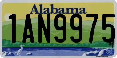 AL license plate 1AN9975