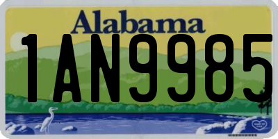 AL license plate 1AN9985