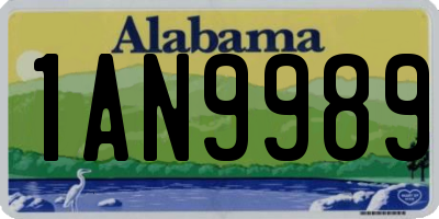 AL license plate 1AN9989