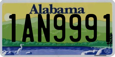 AL license plate 1AN9991