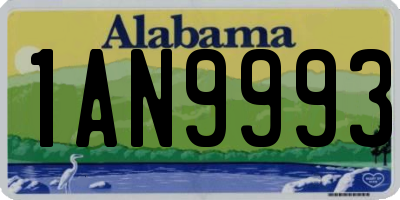 AL license plate 1AN9993