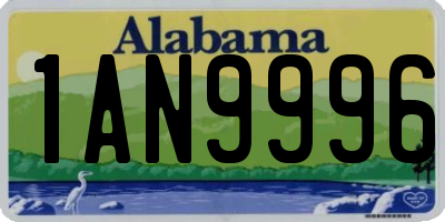 AL license plate 1AN9996