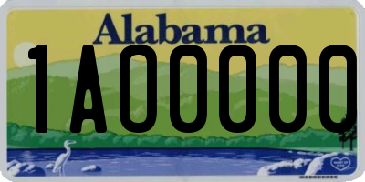 AL license plate 1AO0000