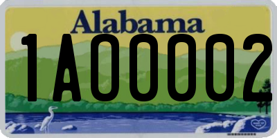 AL license plate 1AO0002
