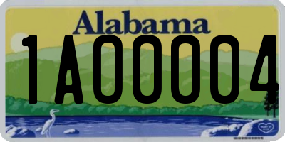 AL license plate 1AO0004