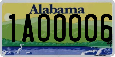 AL license plate 1AO0006