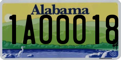 AL license plate 1AO0018