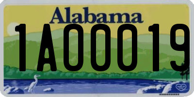 AL license plate 1AO0019