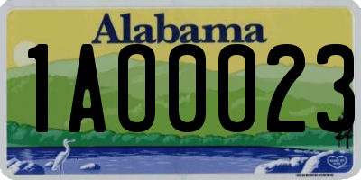 AL license plate 1AO0023