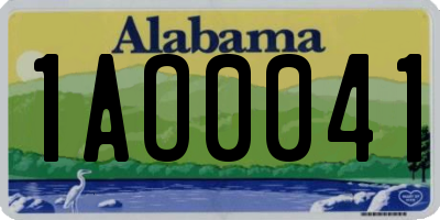 AL license plate 1AO0041