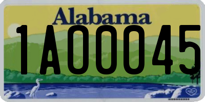 AL license plate 1AO0045