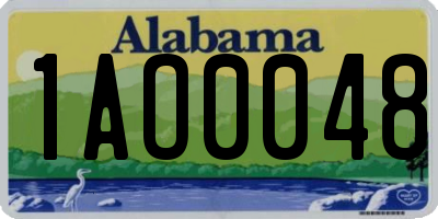 AL license plate 1AO0048