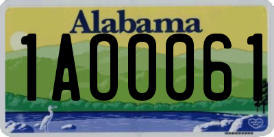 AL license plate 1AO0061