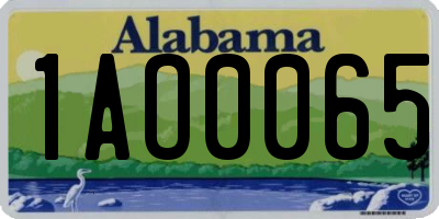 AL license plate 1AO0065