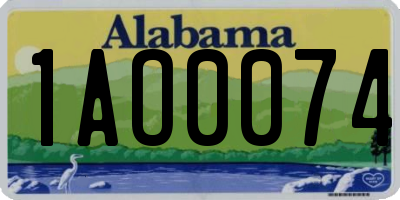 AL license plate 1AO0074