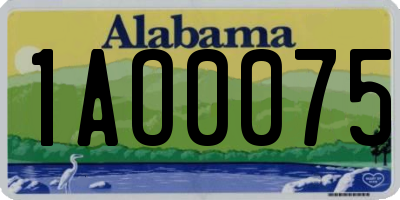 AL license plate 1AO0075