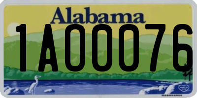AL license plate 1AO0076