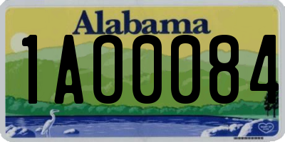AL license plate 1AO0084