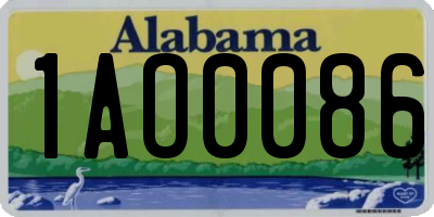 AL license plate 1AO0086
