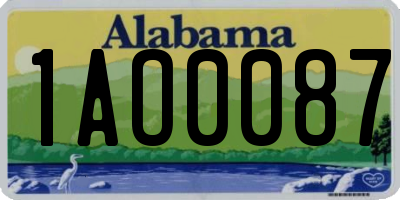 AL license plate 1AO0087