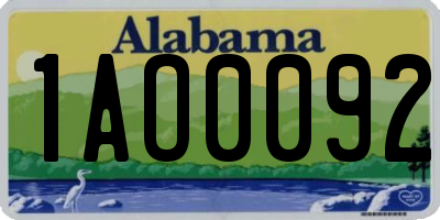 AL license plate 1AO0092