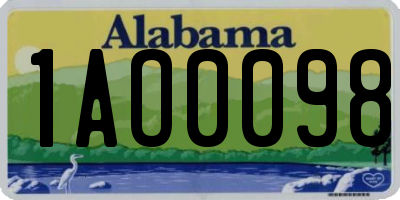 AL license plate 1AO0098