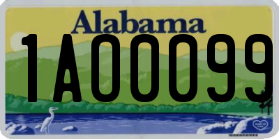AL license plate 1AO0099