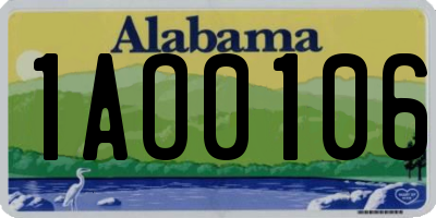 AL license plate 1AO0106