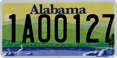 AL license plate 1AO0127