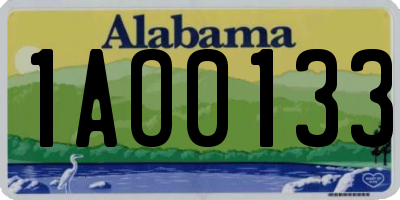 AL license plate 1AO0133