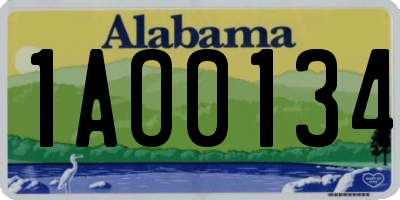 AL license plate 1AO0134